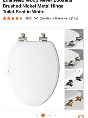 NEW Bemis Weston Elongated Soft Close Enameled Wood Toilet Seat in White